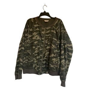 Beach Lunch Lounge Gorp Core Women's XL Zip Camo Sporty Outdoor Jacket